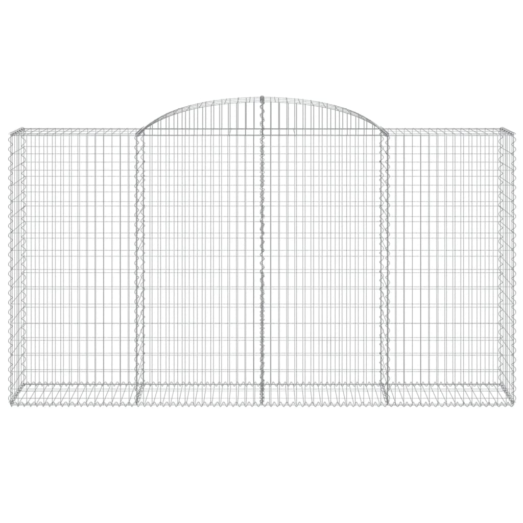 Cestas De Gaviones 4 Uds Forma De Arco Hierro 300x50x160/180 Cm_3