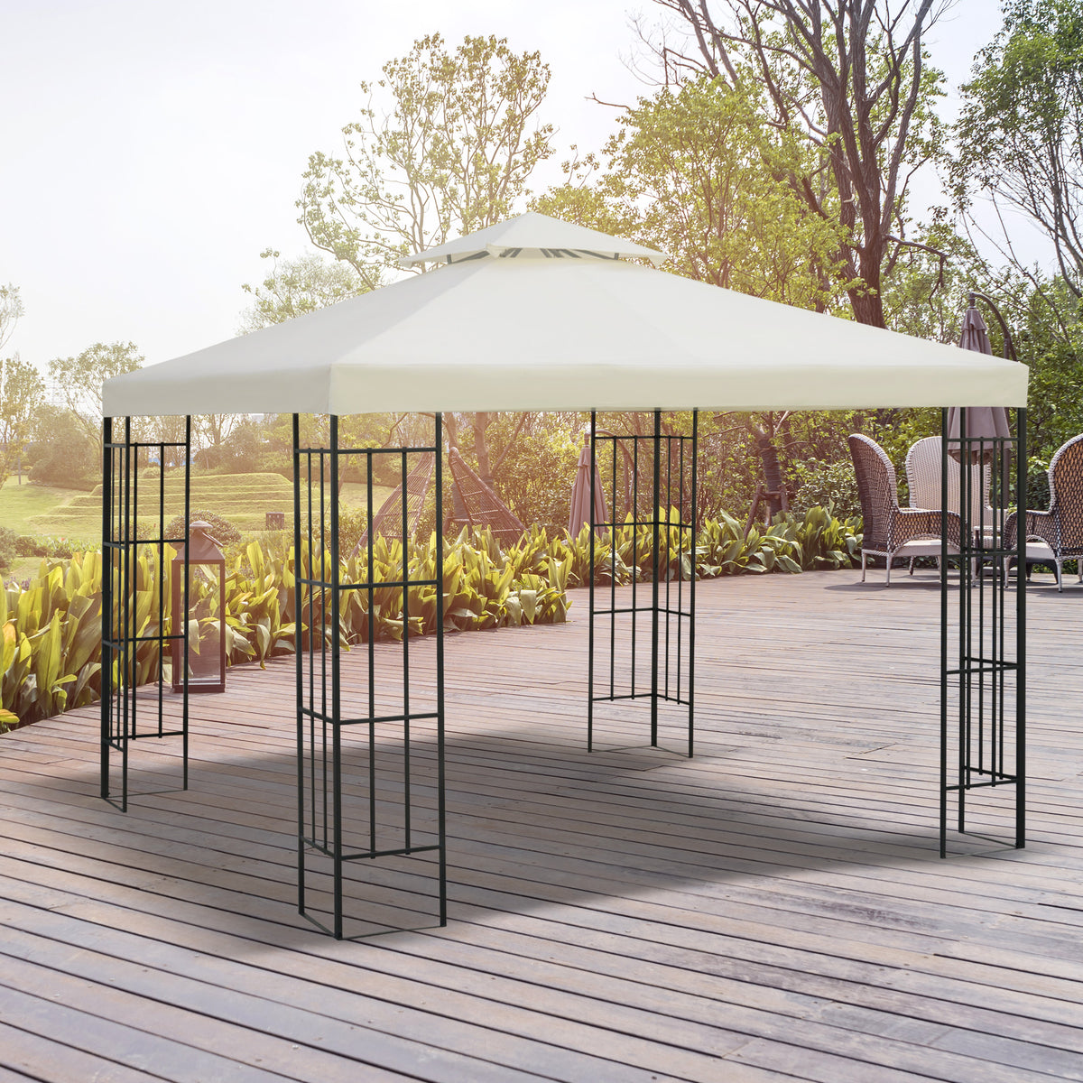 Techo Reemplazo Para Carpa Outsunny Crema 300x300 Cm_1