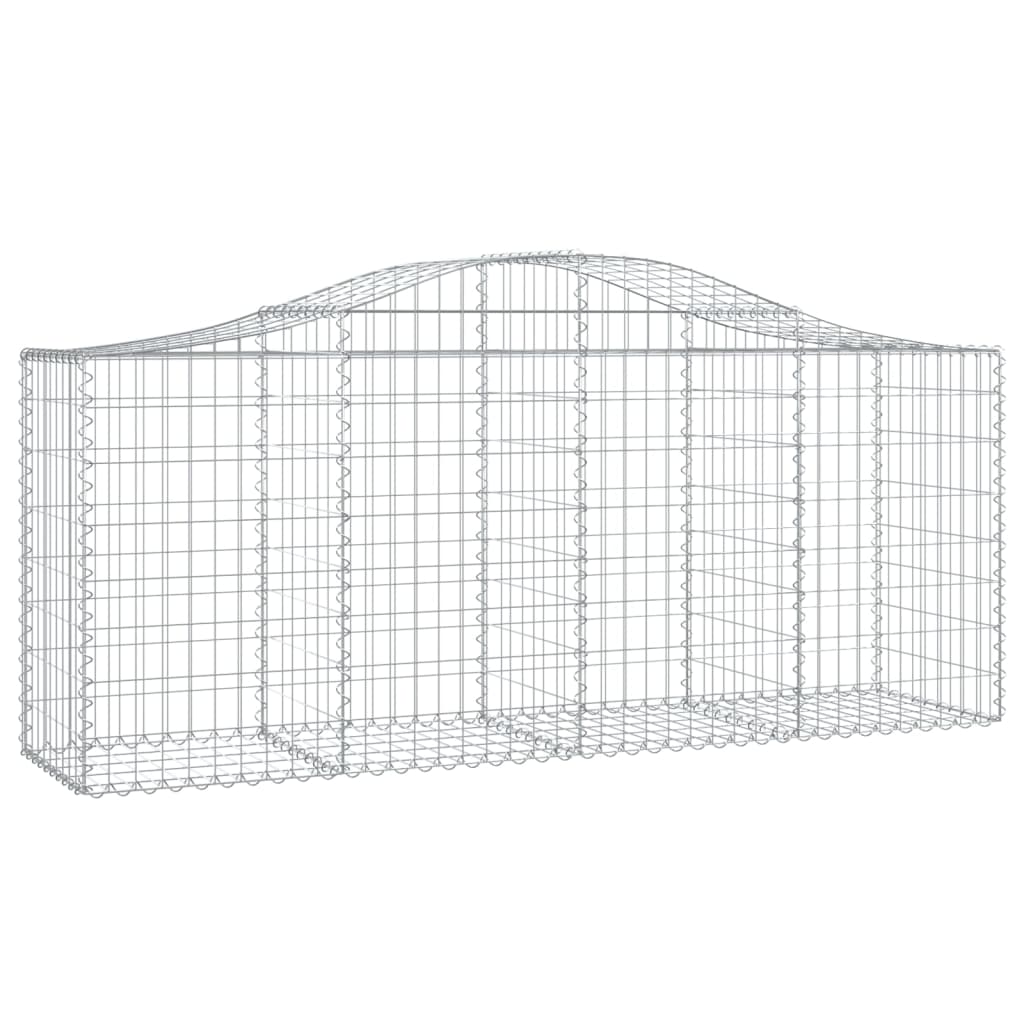 Cestas De Gaviones 4 Uds Forma De Arco Hierro 200x50x80/100 Cm_2