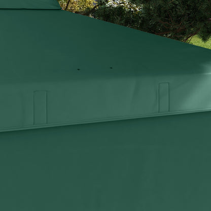 Carpa Plegable Outsunny Acero, Tela Oxford Verde 247x247x268 Cm_4