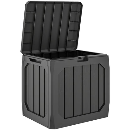 Baúl De Exterior Outsunny Pp Negro 56x45x53 Cm_0