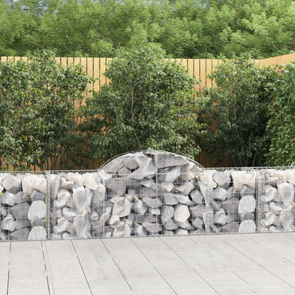 Cestas De Gaviones 8 Uds Forma De Arco Hierro 200x50x60/80 Cm_1