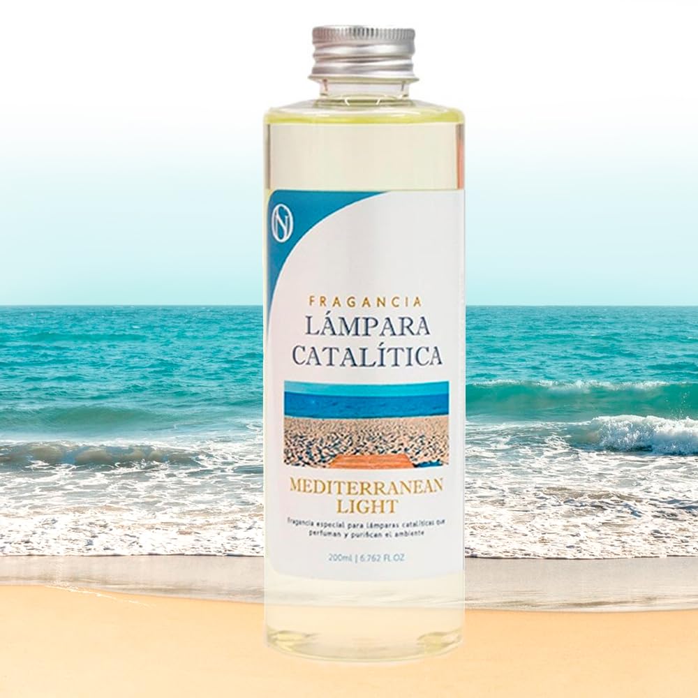 Pack Lámpara Catalítica Mosaico Bicolor + Fragancia Mediterranean Light 200ml + Limpiador Neutro 200ml + Mecha Repuesto_2