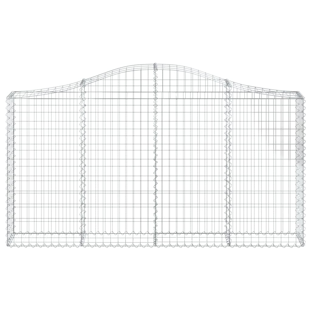Cestas De Gaviones 5 Uds Forma De Arco Hierro 200x30x100/120 Cm_3