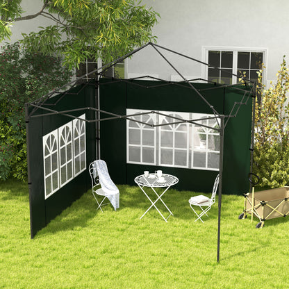 Paredes Laterales Outsunny Pe Verde Oscuro 293x193 Cm_1