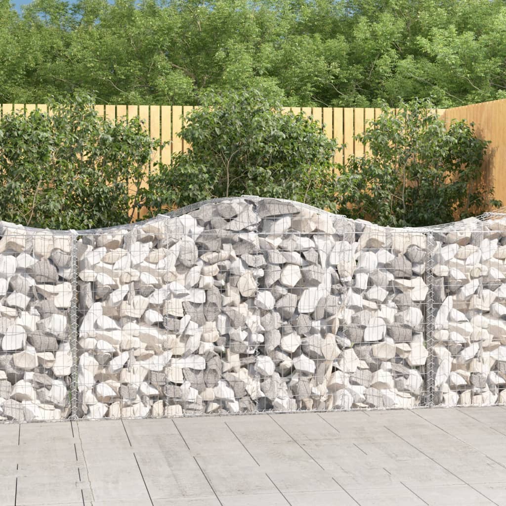 Cestas De Gaviones 7 Uds Forma De Arco Hierro 200x50x100/120 Cm_1