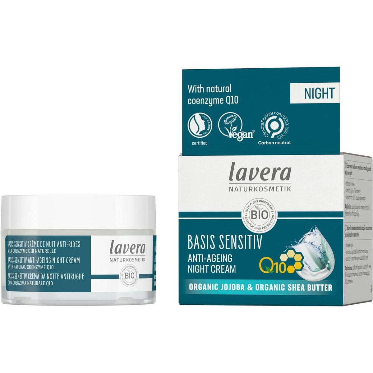Crema noche Q10 Basis Sensitiv Lavera 50 ml
