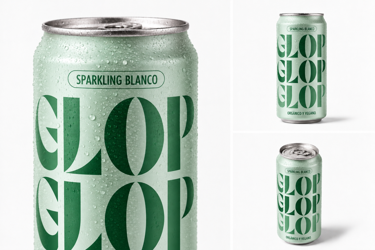 Pack 4 Latas Vino Espumoso Blanco Eco Vegano Lata 200ml_1