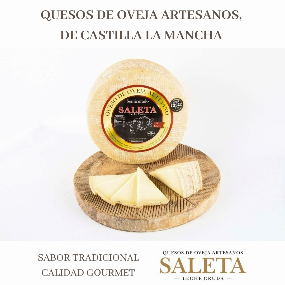 Queso Semicurado Entero De Oveja (2,3 Kg) | Elaboración Artesana Quesos De La Mancha_5