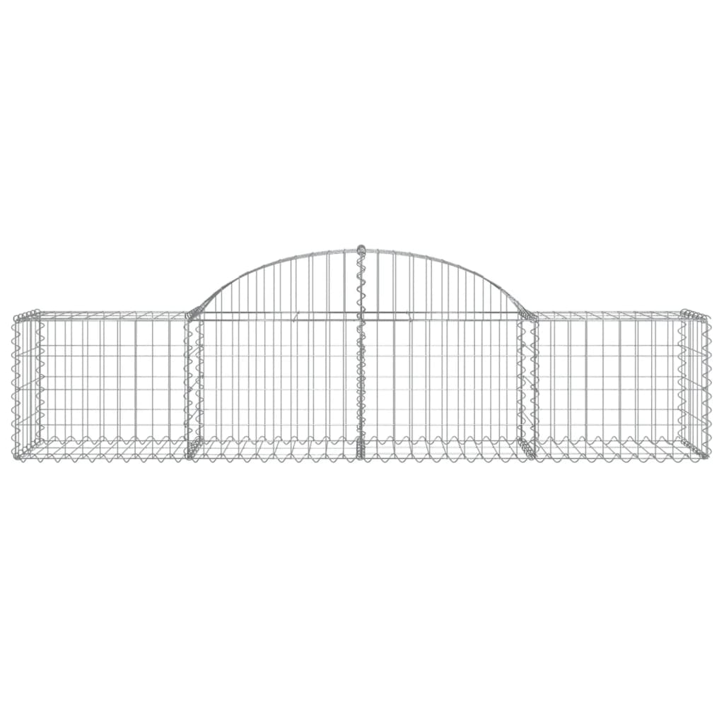 Cestas De Gaviones 30 Uds Forma De Arco Hierro 200x50x40/60 Cm_3