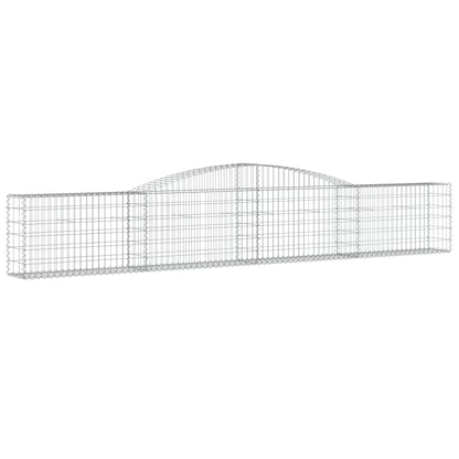 Cestas De Gaviones 9 Uds Forma De Arco Hierro 400x30x60/80 Cm_2
