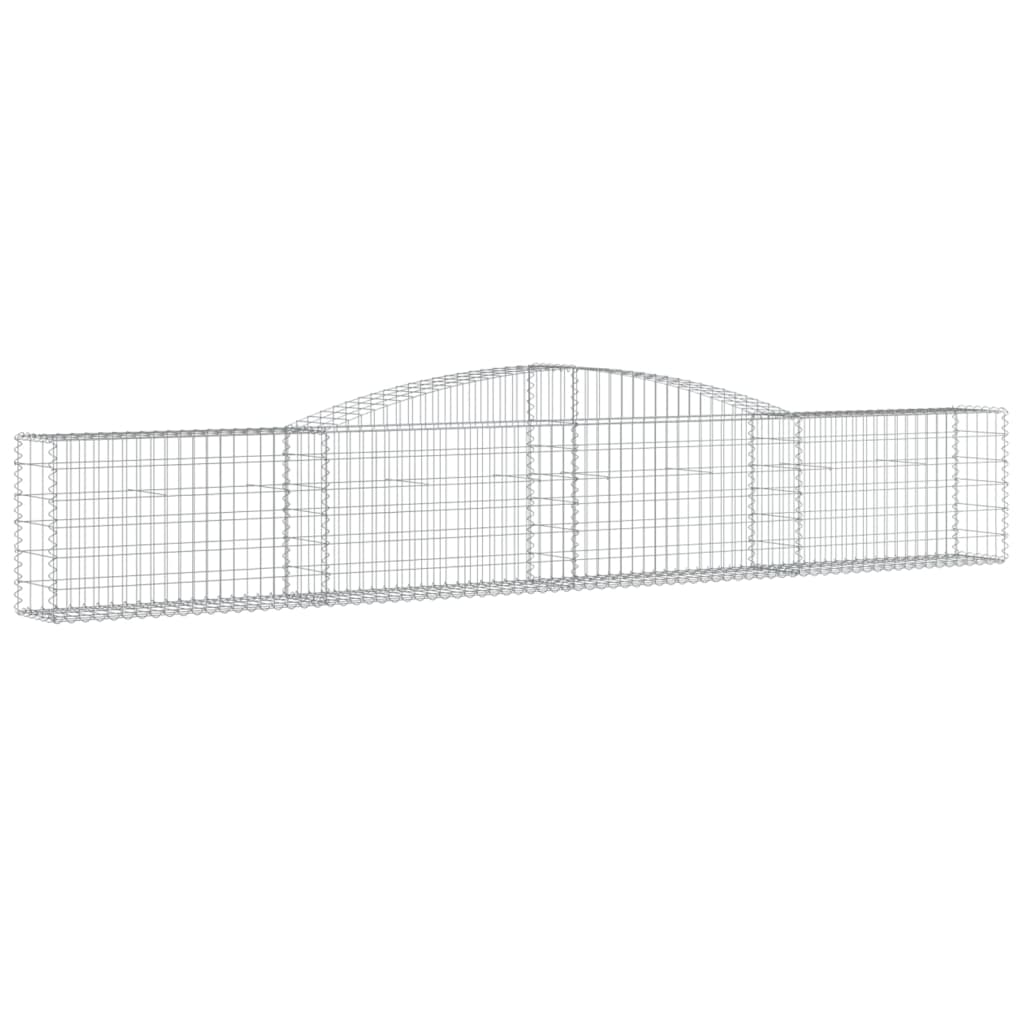 Cestas De Gaviones 2 Uds Forma De Arco Hierro 400x30x60/80 Cm_2