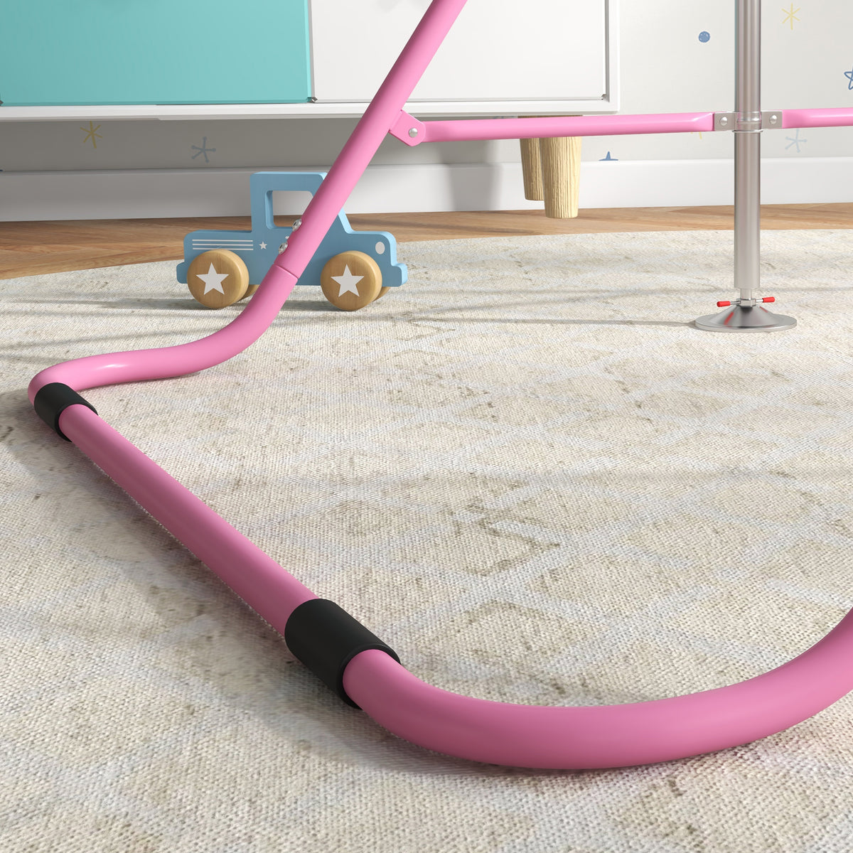 Barra De Gimnasia Homcom Acero Rosa 154x106.2x128.5 Cm 340-005v01pk_3