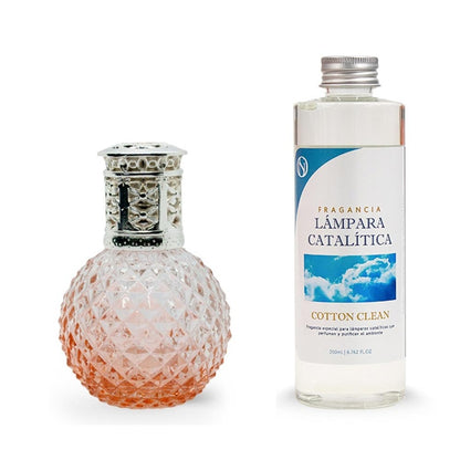 Lámpara Catalítica Orange Diamonds + Aroma Cotton Clean 200ml - Elimina Malos Olores, Impurezas Y Perfuma_0
