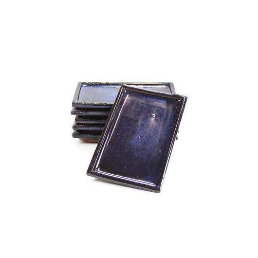 Plato cerámico para bonsáis rectangular Azul 28 cm