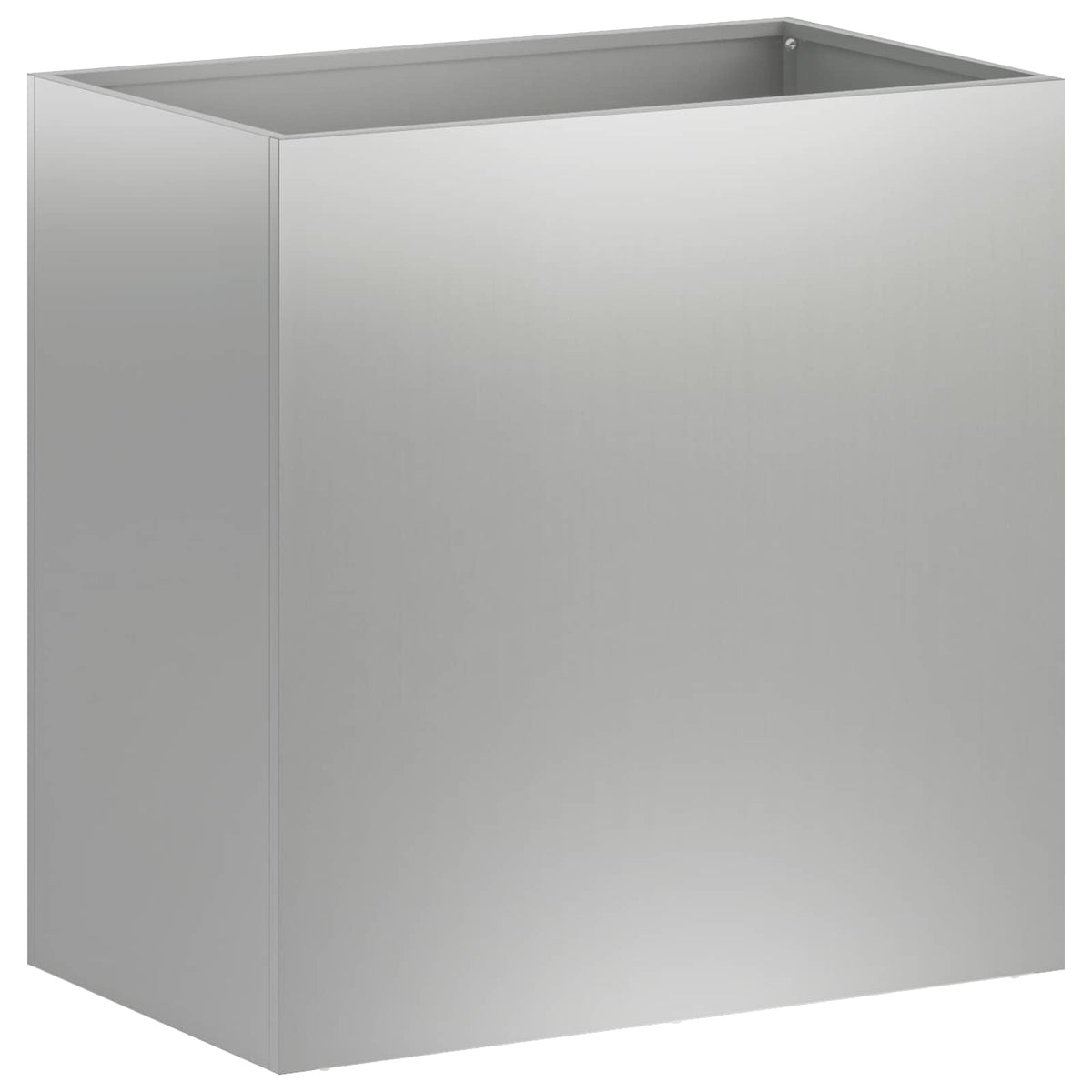 Macetero De Jardín Plateado 50 X 30 X 40 Cm Acero Galvanizado_0
