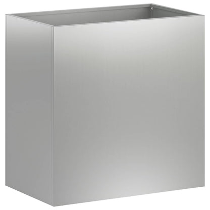 Macetero De Jardín Plateado 50 X 30 X 40 Cm Acero Galvanizado_0
