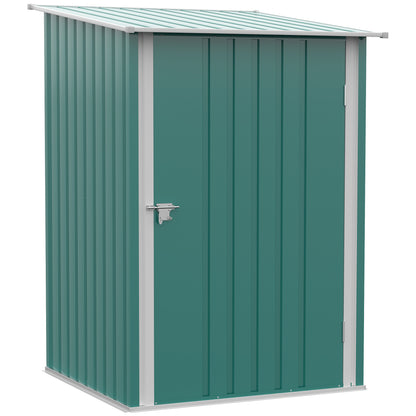 Caseta De Jardín 0,92 M² Con Cerradura Outsunny 100x103x160 Cm Verde_0