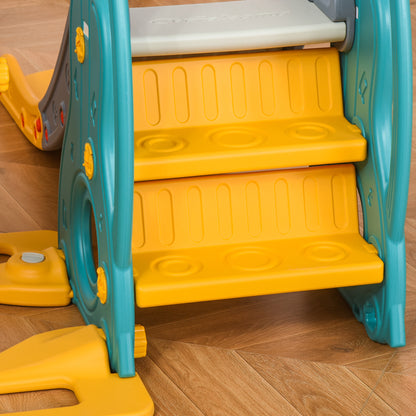 Columpio Tobogán Para Niños Homcom Hdpe, Pp Multicolor 152x149x107 Cm_3