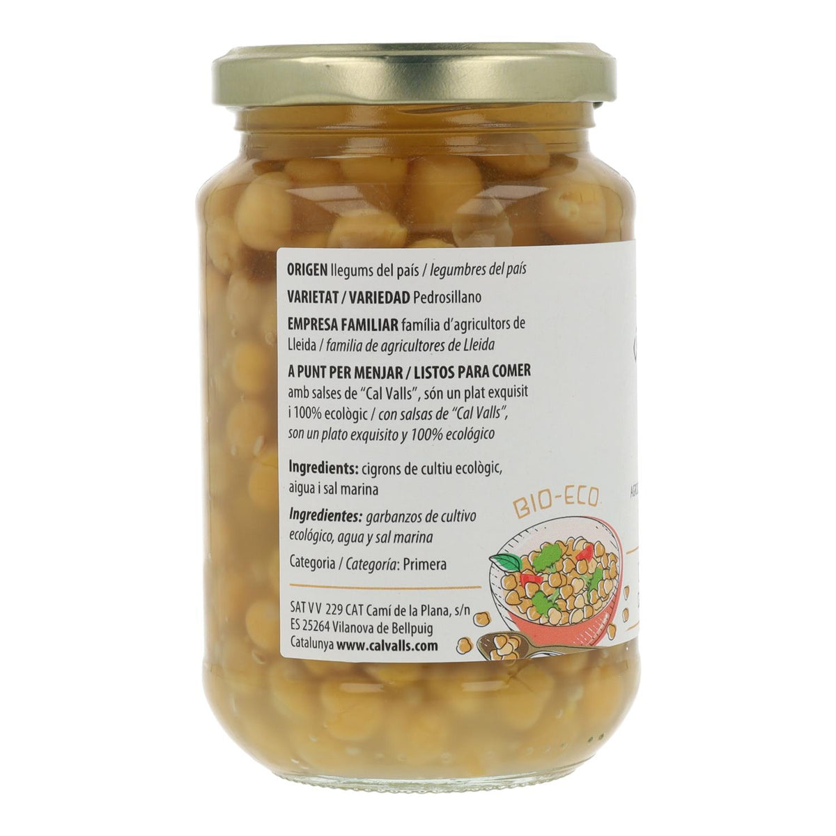 Garbanzos cocidos ECO Cal Valls 220 g