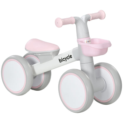 Bicicleta Sin Pedales Aiyaplay Aleación De Aluminio Rosa 56x27x39 Cm_0