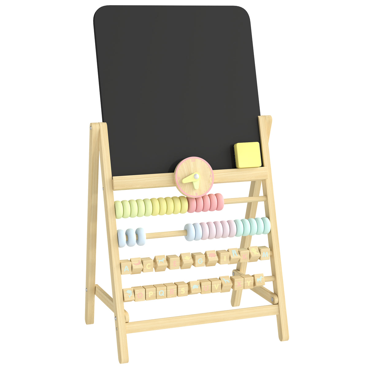 Caballete Infantil Aiyaplay Madera De Pino, Madera De Haya Madera Natural 38x26x66 Cm_0