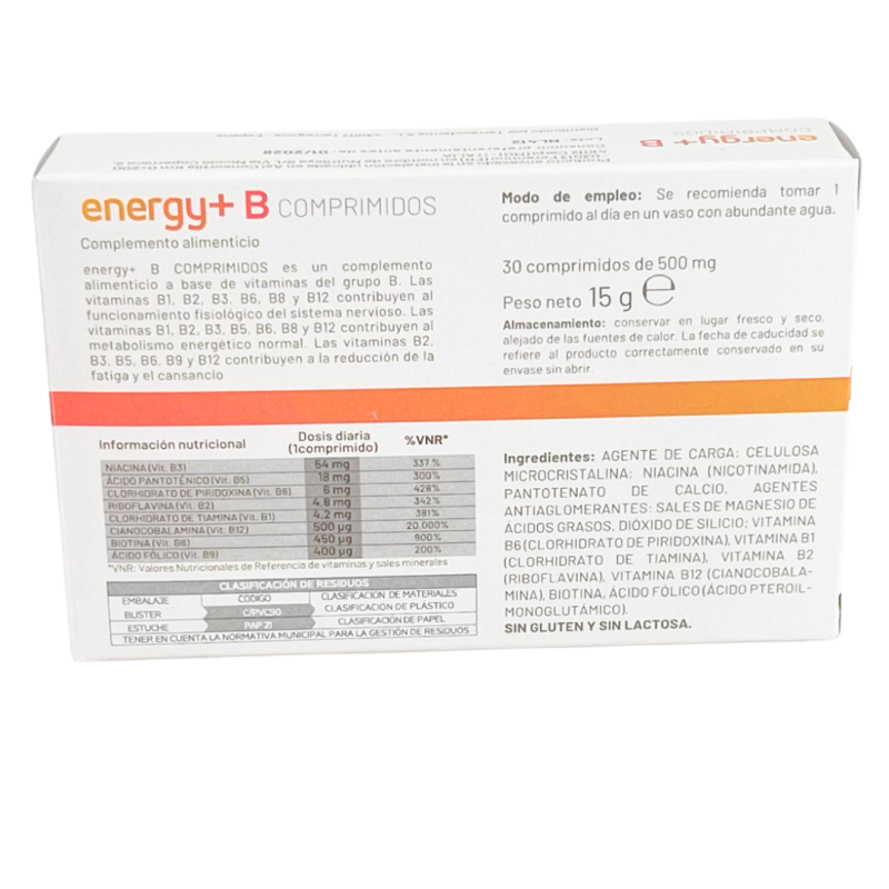 Energy+ Adultos – Complejo De Vitaminas B Para Energía, Sistema Nervioso Y Cansancio_1