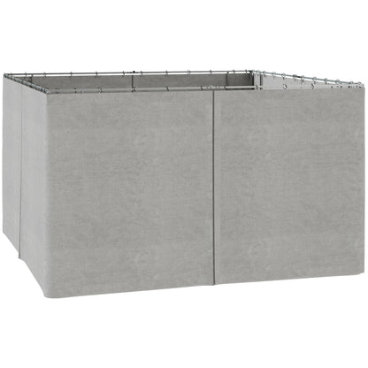 Laterales Para Carpa Outsunny Poliéster Gris Claro 352x205 Cm_0