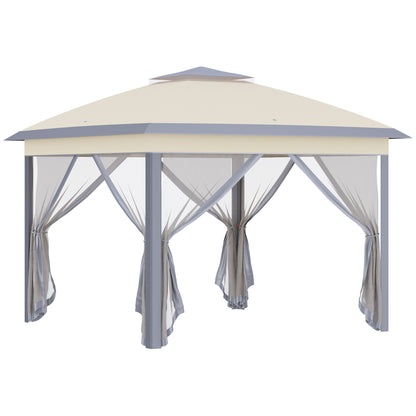 Carpa Plegable Outsunny 330x330x288 Cm Beige_0