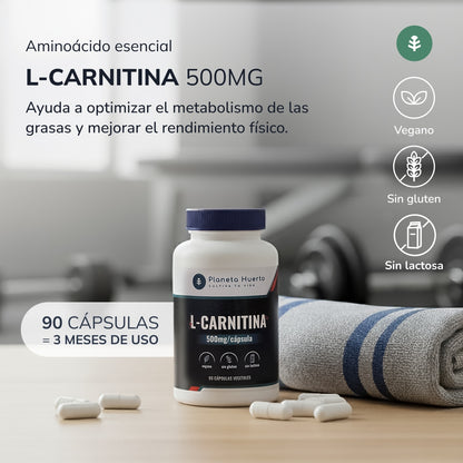 L-Carnitina 500 mg Planeta Huerto 90 Caps.