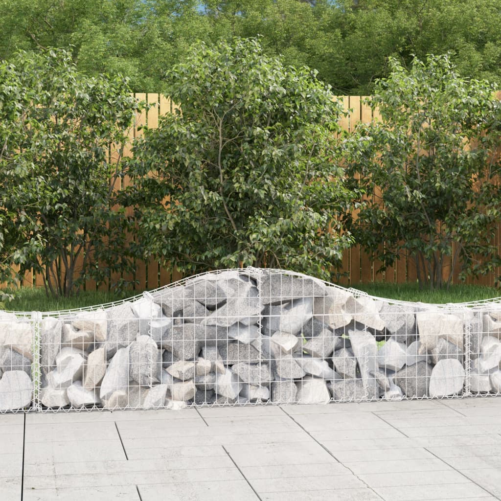 Cestas De Gaviones 4 Uds Forma De Arco Hierro 200x30x40/60 Cm_1