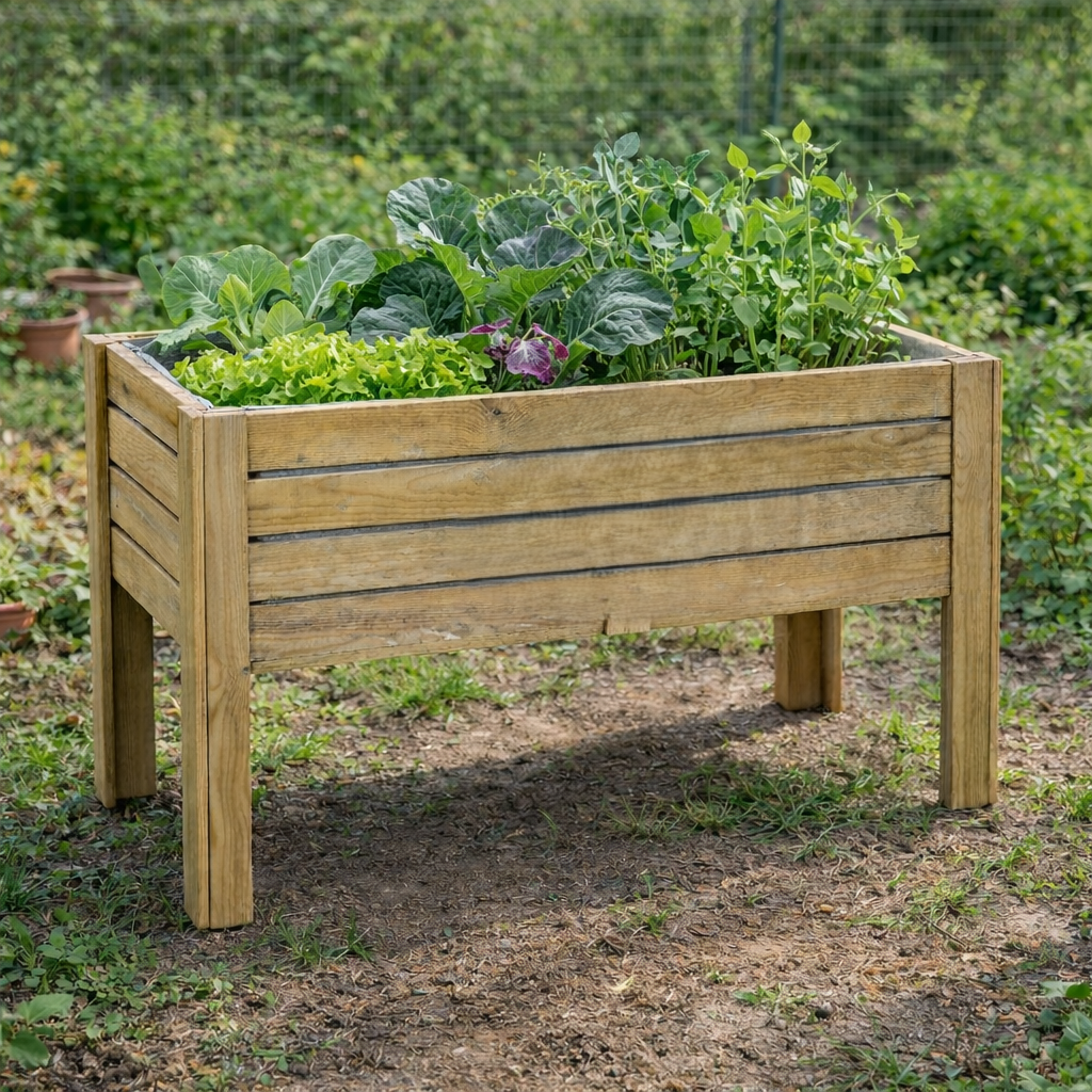 Mesa De Cultivo Mura Profunda 40cm Vidahuerto 120x80x80 Cm._3