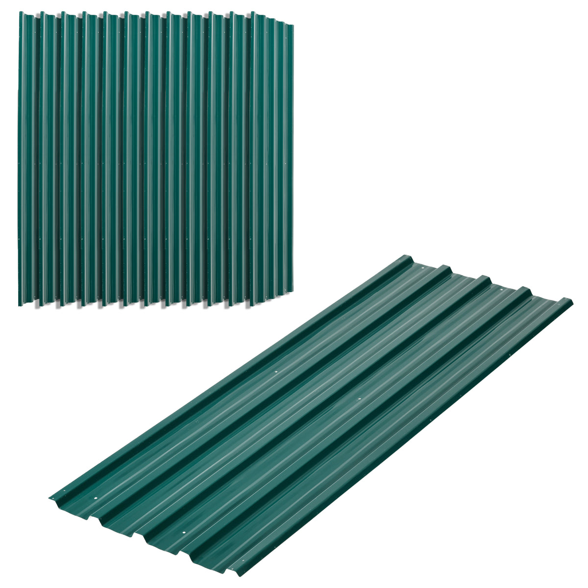 Paneles Acero Galvanizado Outsunny Acero Galvanizado Verde 129x45 Cm_0