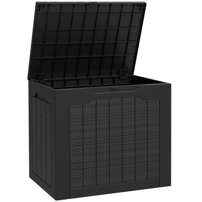 Baúl De Almacenaje Outsunny Pp Negro 56x41x50 Cm_0