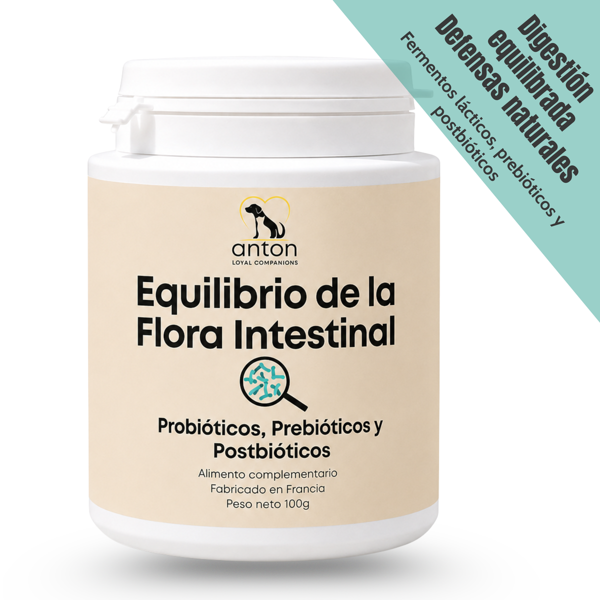 Flora intestinal para perros y gatos – Prebióticos y postbióticos – 100 g_1