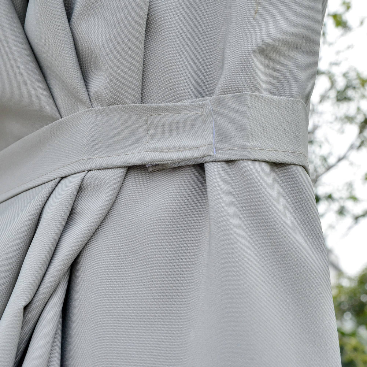 Sombrilla Doble Outsunny Acero, Poliéster Gris Claro 450x265x240 Cm_4
