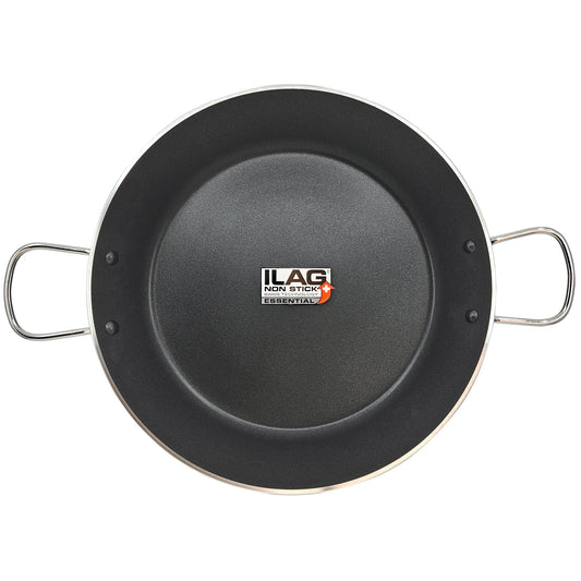 Briebe Paellera Inducción 34cm, 6 Raciones, Aluminio Prensado, Antiadherente Sin Pfoa, 3mm Espesor, Zafrán, Negro_0