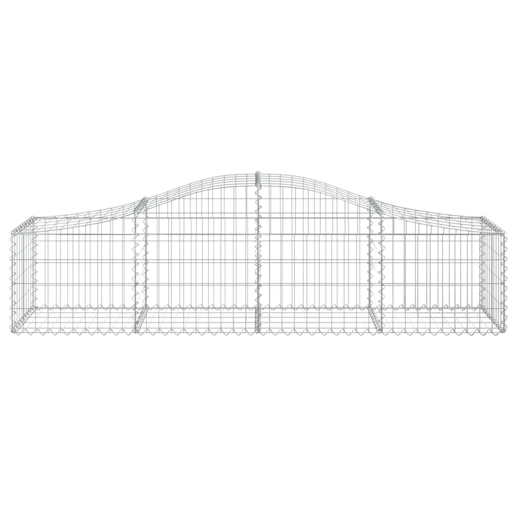 Cestas De Gaviones 7 Uds Forma De Arco Hierro 200x50x40/60 Cm_3