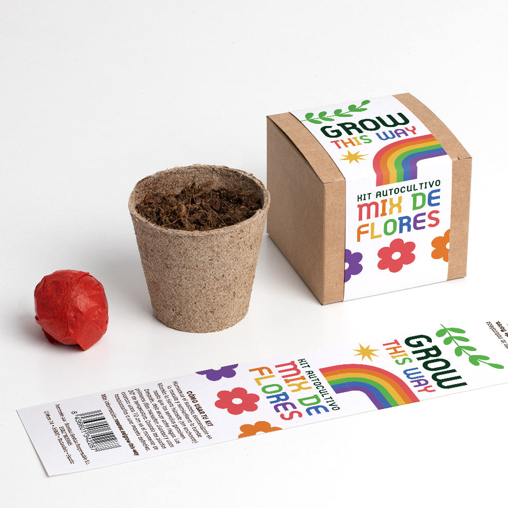 Grow This Way – Kit de Autocultivo Mix de Flores, Actividad Educativa y Regalo Original - Resetea_2