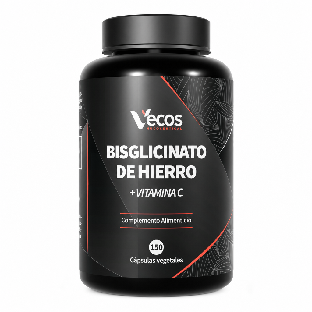 Vecos Hierro 40 Mg (bisglicinato) + Vitamina C 150 Cápsulas Vegetales | 1 Cápsula Al Día_0