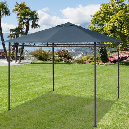 Techo De Repuesto Para Cenador De Jardín Outsunny 2,98x2,95 M Gris_1
