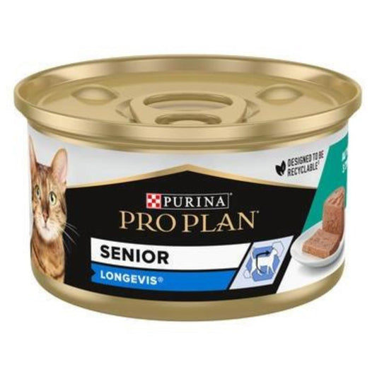 Pro Plan Gato Senior 7+ Longevis Mousse con atún Purina 85 g