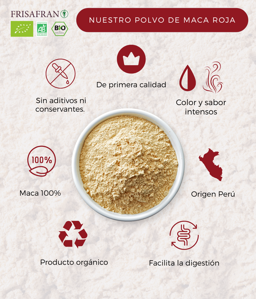 Maca Roja En Polvo Ecológica | Calidad | Frisafran 500 G_3