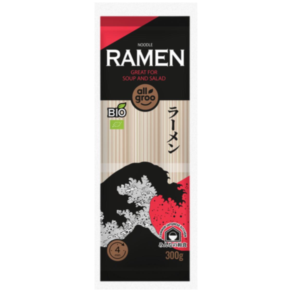Fideos de trigo orgánicos, Ramen Allgroo 300g