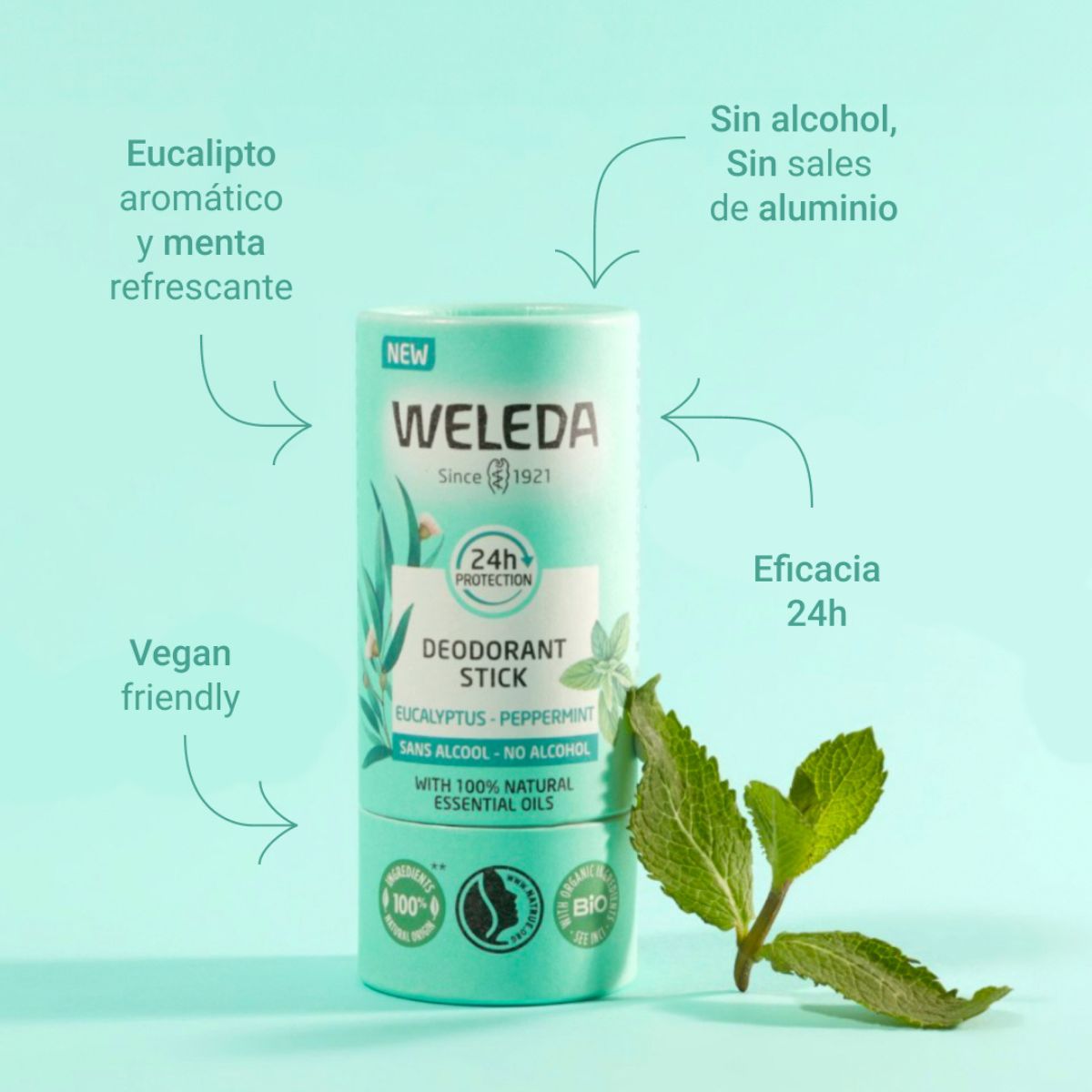 WELEDA Desodorante Stick Eucaliptus 50 g