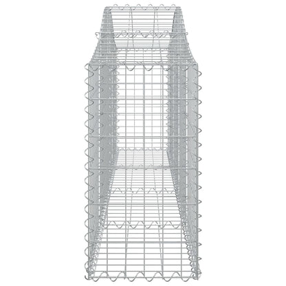 Cestas De Gaviones 12 Uds Forma De Arco Hierro 200x30x60/80 Cm_4