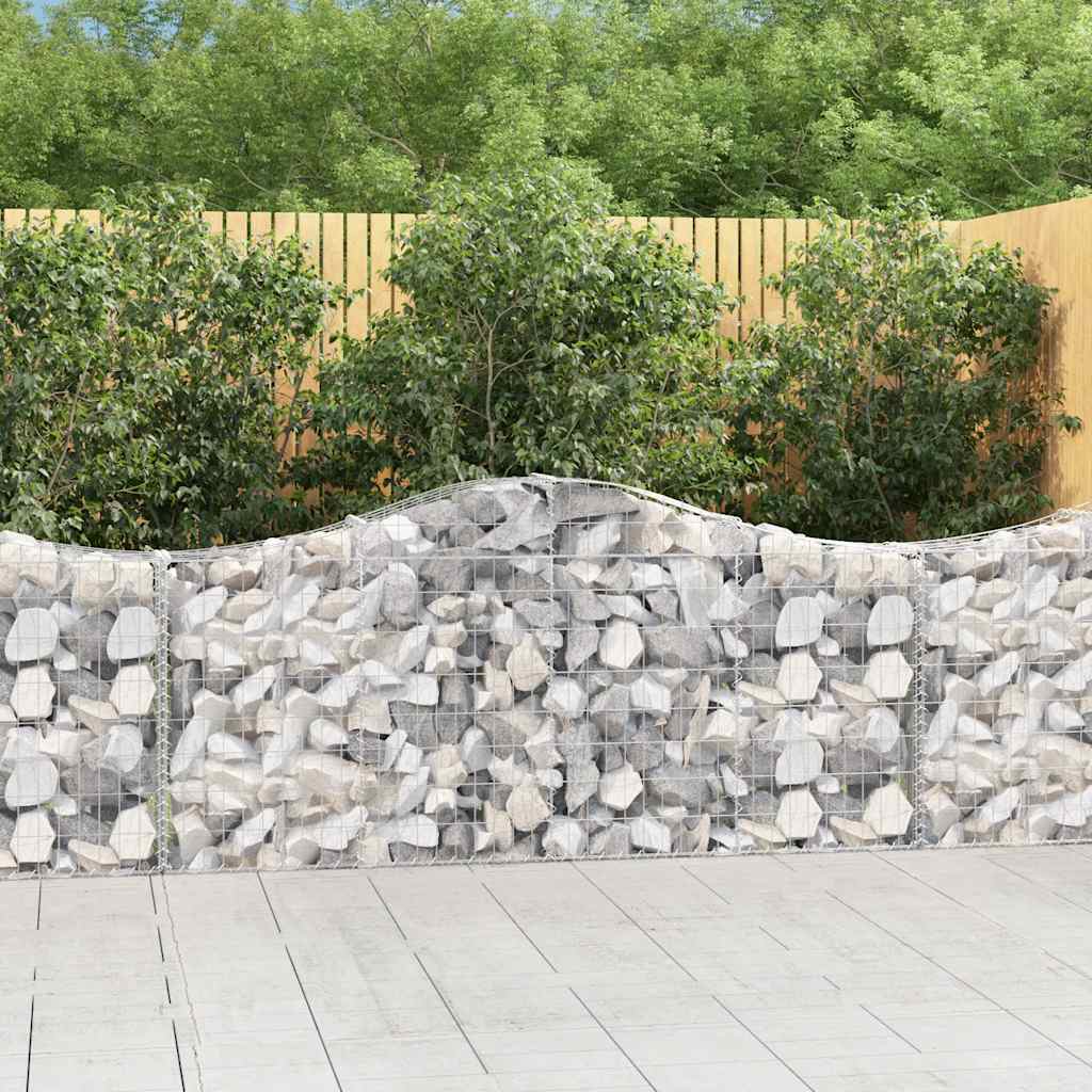 Cestas De Gaviones 8 Uds Forma De Arco Hierro 200x30x80/100 Cm_1