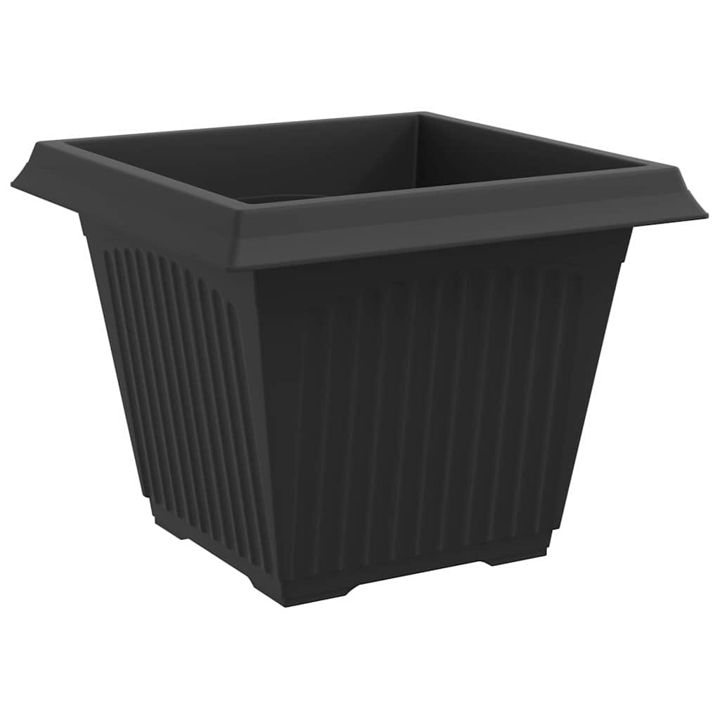 Macetas 6 Uds. Negro Plástico_5