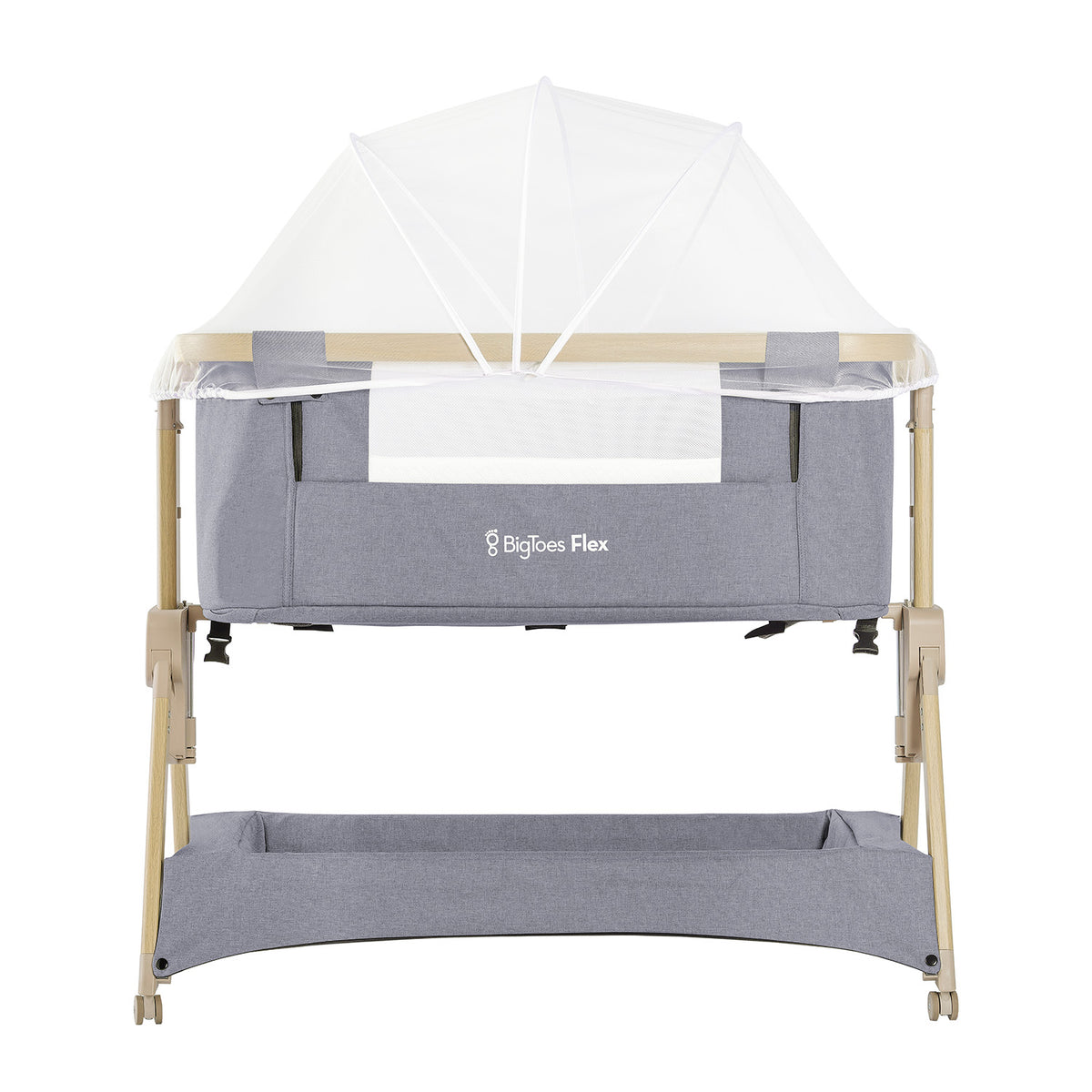 Minicuna De Colecho Plegable Bigtoes Flex Grey Nature_4