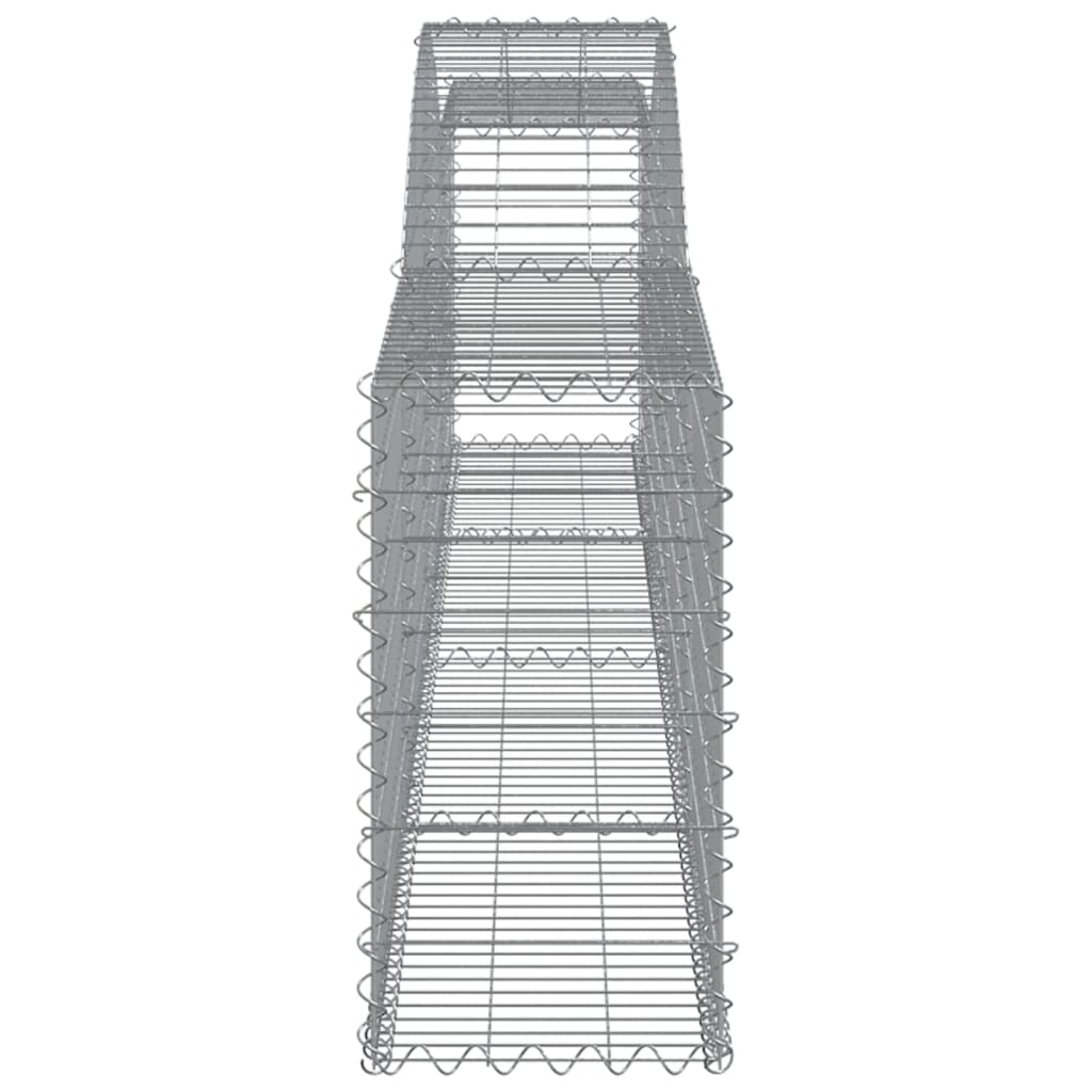 Cestas De Gaviones 15 Uds Forma De Arco Hierro 400x30x60/80 Cm_4